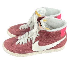 Nike Blazer mid 77’ womens burgundy metallic and pink size 8